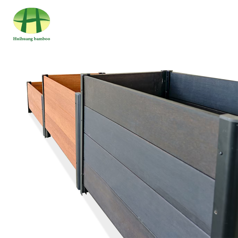 বহিরঙ্গন আবহাওয়া প্রতিরোধের বাঁশ রোপণকারী যৌগিক কাঠ রোপনকারী বাক্স বহিরঙ্গন আবহাওয়া প্রতিরোধের বাঁশ রোপণকারী যৌগিক কাঠ রোপনকারী বাক্স