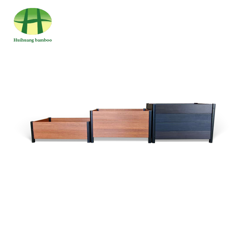 বহিরঙ্গন আবহাওয়া প্রতিরোধের বাঁশ রোপণকারী যৌগিক কাঠ রোপনকারী বাক্স বহিরঙ্গন আবহাওয়া প্রতিরোধের বাঁশ রোপণকারী যৌগিক কাঠ রোপনকারী বাক্স